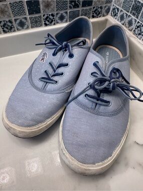 Lacoste alligator sneakers 8 tennis shoes powder blue
